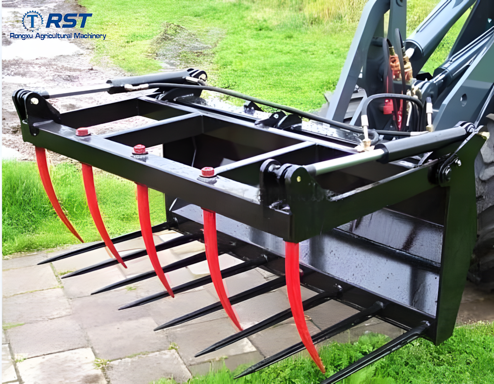RST Tractor with Front-Mounted Agricultural Equipment
